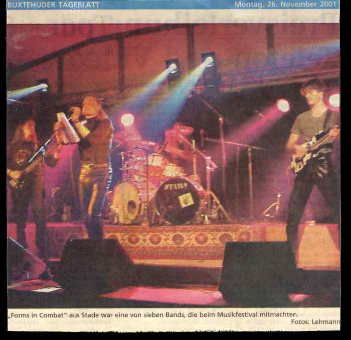Forms In Combat – 2001 11 26 Rockpreis Nachbericht