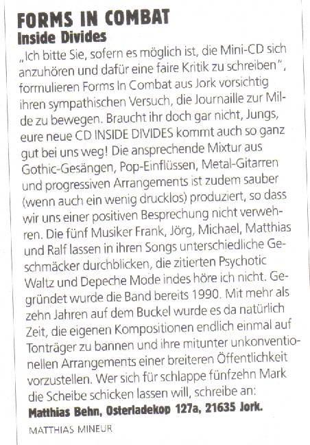 Forms In Combat – Review Matthias Mineur